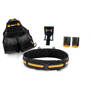 ToughBuilt - Pro Framer Tool Belt Set - 3-Piece, Includes 1 Pouch, Padded Belt, Heavy Duty, Deluxe Premium Quality, Durable - 10 Pockets, Hammer Loop, Patented ClipTech Hubs (TB-CT-102-3)