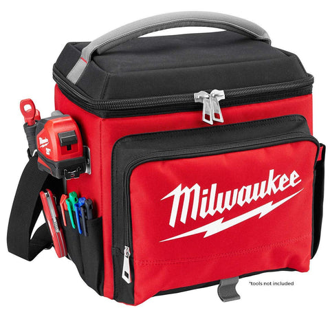 Image of Milwaukee Electric Tool 48-22-8250 Sided Jobsite Cooler, Polyester, 11.1" x 13.77" 14.96" H, 3, 5 Pockets